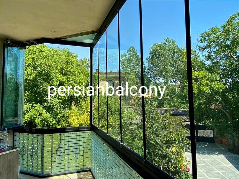 نمونه کار شیشه بالکن